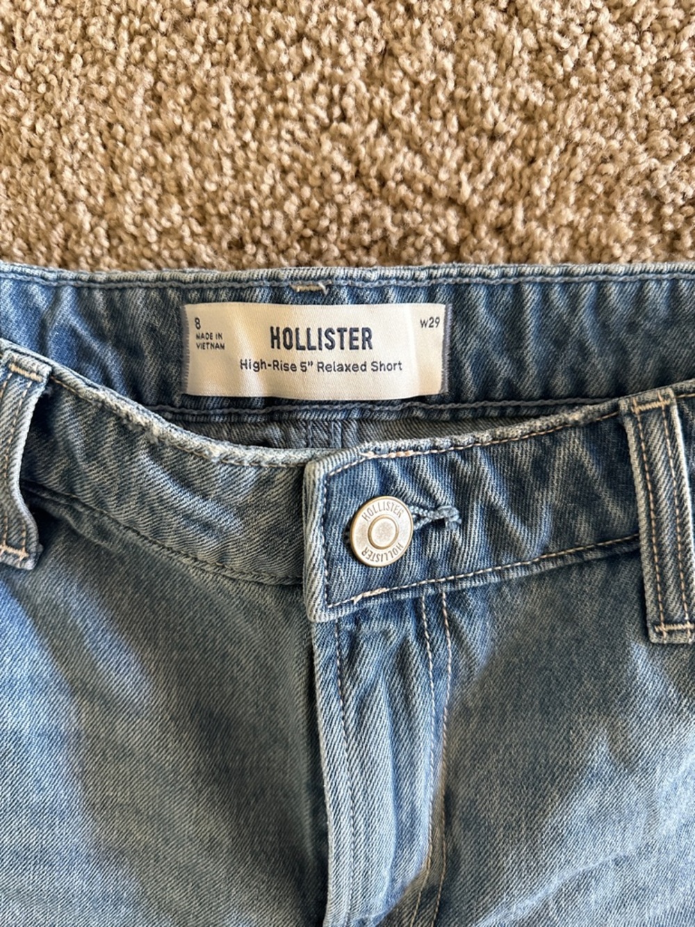 Hollister Light Wash Denim Shorts - Picture 2 of 3